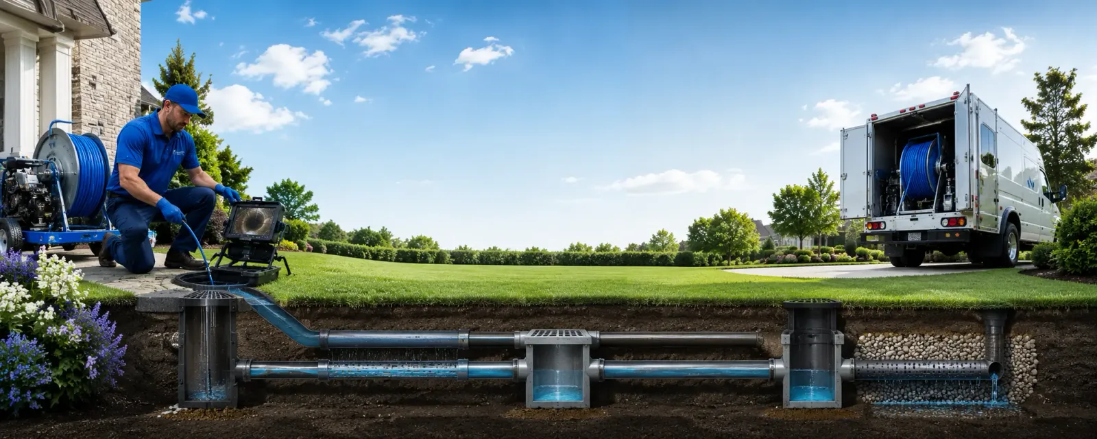 Outdoor drain cleaning information for Kellnersville, WI